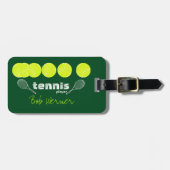 Gepäck des Tennisspielers Gepäckanhänger (Vorderseite horizontal)