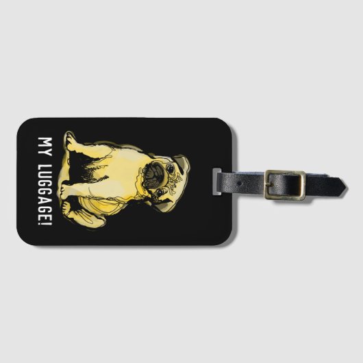 Gepäck für Mops Gepäckanhänger (Vorderseite (Horizontal))