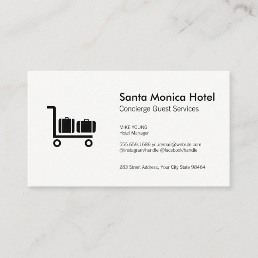 Gepäck | Hotel Services Terminkarte (Vorderseite)