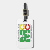 Gepäck-klassischer Logo-Umbau mit Lederband Gepäckanhänger (Vorderseite vertikal)