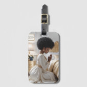 Gepäck Mutter Gold und Weiße Gepäckmarke Gepäckanhänger (Vorderseite Vertikal)