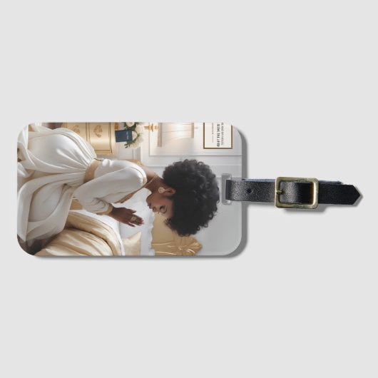 Gepäck Mutter Gold und Weiße Gepäckmarke Gepäckanhänger (Vorderseite (Horizontal))