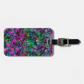 Gepäck-Umbau-abstraktes beflecktes mit Blumenglas Gepäckanhänger (Vorderseite horizontal)