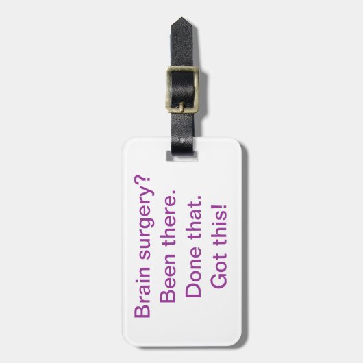 Gepäck-Umbau - "Gehirn-Operation? … " Gepäckanhänger (Vorderseite vertikal)