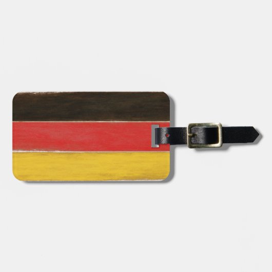 Gepäck-Umbau mit cooler beunruhigter deutscher Gepäckanhänger (Vorderseite horizontal)