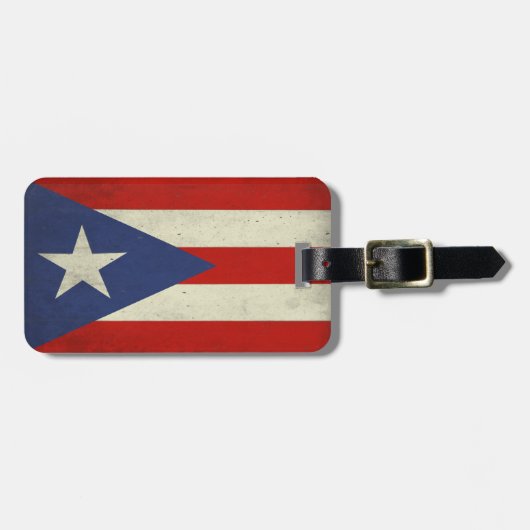 Gepäck-Umbau mit cooler Flagge von Puerto Rico Gepäckanhänger (Vorderseite horizontal)