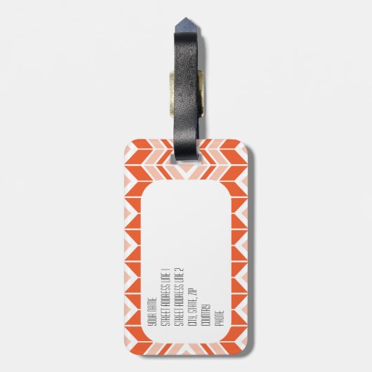 GEPÄCK-Umbau roten Fox Tierniedliches Wald Gepäckanhänger (Rückseite vertikal)