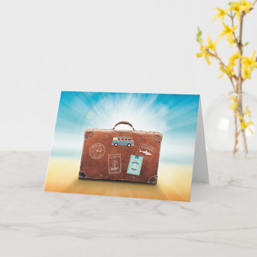 Gepäck...verpackt und bereit, karte (Gelbe Blume)