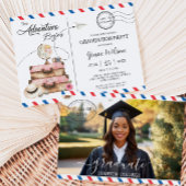 Gepäckabenteuer Postkarte Beginnt Graduierungspart