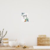 Gepäckabfall Abreise Unterkunft Dusche Miss an Fra Poster (Küche)