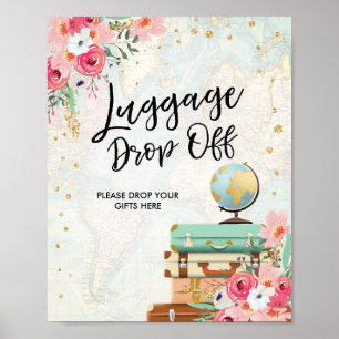 Gepäckabfall Abreise Unterkunft Dusche Miss an Fra Poster