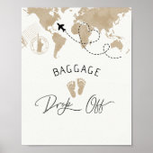 Gepäckabfall Babyduschensignatur Poster (Vorne)