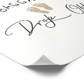 Gepäckabfall Babyduschensignatur Poster (Ecke)