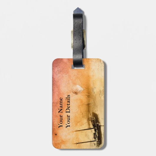 Gepäckabschnitt Personalisiert Gepäckanhänger (Rückseite vertikal)