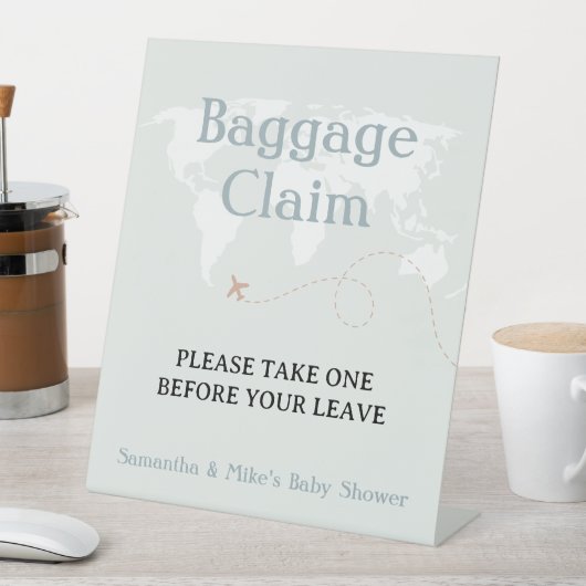Gepäckanforderung Bitte nehmen Sie eine Travel Bab Sockelschild (In Situ)