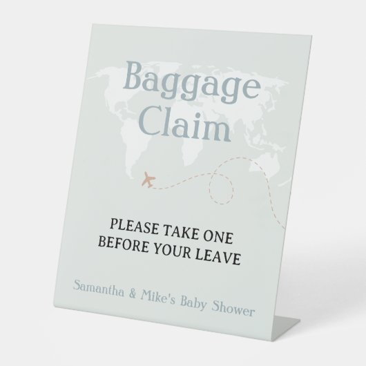 Gepäckanforderung Bitte nehmen Sie eine Travel Bab Sockelschild (Vorderseite)
