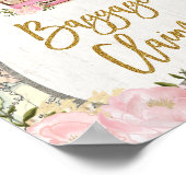 Gepäckanforderung Reiseplan Rosa Brautparty Poster (Ecke)