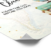 Gepäckanforderung Unterkunft Reisedusche Miss an F Poster (Ecke)