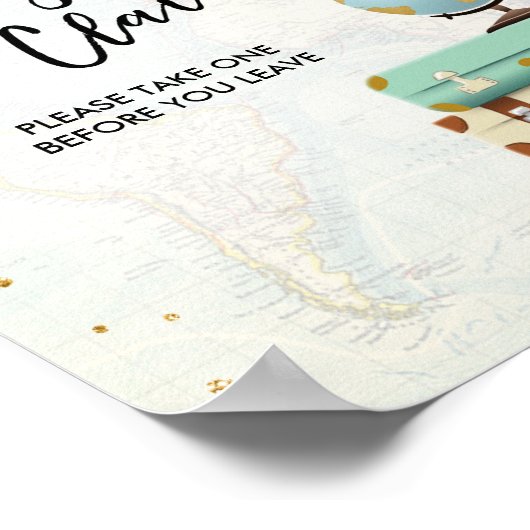 Gepäckanforderung Unterkunft Reisedusche Miss an F Poster (Ecke)