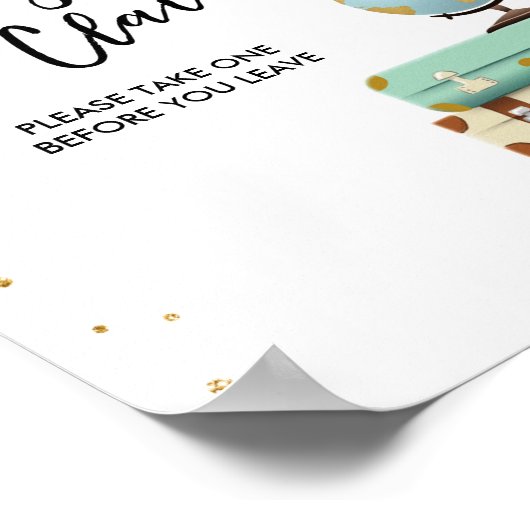 Gepäckanforderung Unterkunft Reisedusche Miss an F Poster (Ecke)