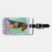 Gepäckanhänger Airedale Terrier (Vorderseite horizontal)