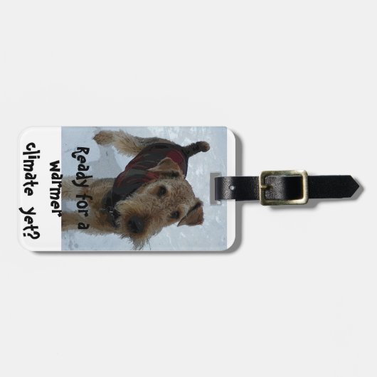 Gepäckanhänger Airedale Terrier (Vorderseite horizontal)