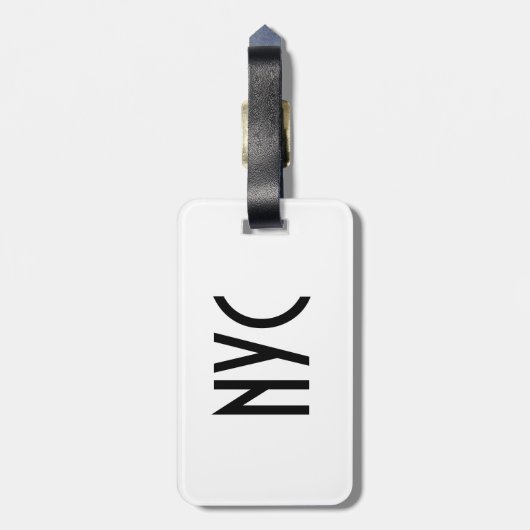Gepäckanhänger Annie NYC (Rückseite vertikal)