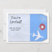 Gepäckanhänger-Art Einladung (Vorderseite)
