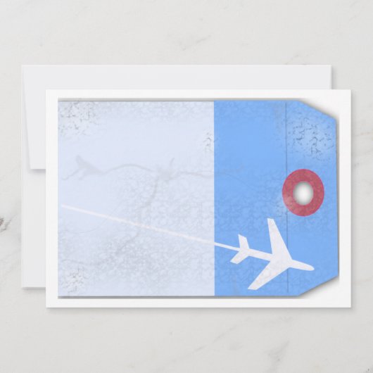 Gepäckanhänger-Art Einladung (Rückseite)