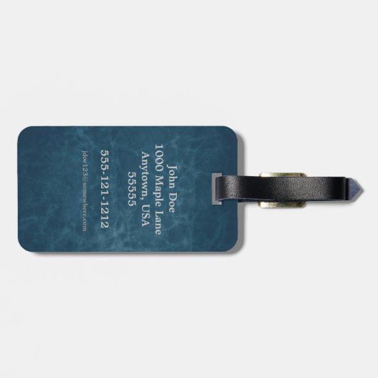 Gepäckanhänger Bostons Terrier (Rückseite horizontal)