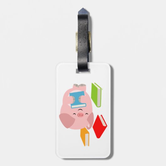 Gepäckanhänger (Cartoon Pig) (Rückseite vertikal)