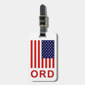 Gepäckanhänger Chicagos ORD (addieren Sie Ihr (Vorderseite vertikal)