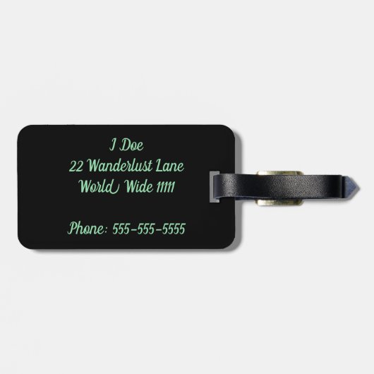 Gepäckanhänger Ciao Bella (Rückseite horizontal)