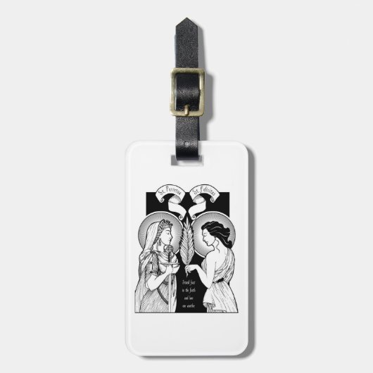 Gepäckanhänger der Heiligen Perpetua und des (Vorderseite vertikal)