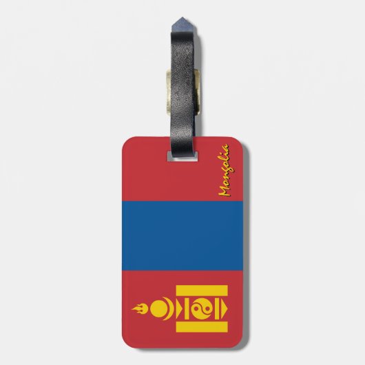 Gepäckanhänger der Mongolei, patriotische mongolis (Rückseite vertikal)