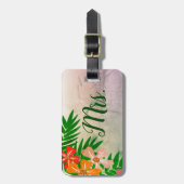 Gepäckanhänger der neuen Ehefrau Tropical Blume (Vorderseite vertikal)