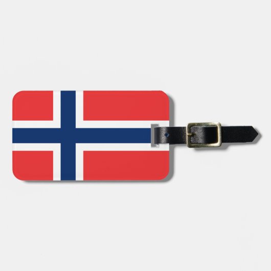 Gepäckanhänger der norwegischen Flagge für Gepäck (Vorderseite horizontal)