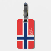 Gepäckanhänger der norwegischen Flagge für Gepäck (Rückseite vertikal)