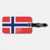 Gepäckanhänger der norwegischen Flagge für Gepäck  (Rückseite horizontal)