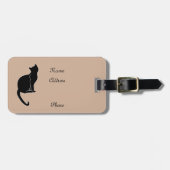 Gepäckanhänger der schwarzen Katze (Vorderseite horizontal)