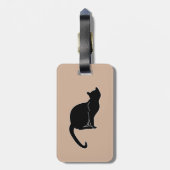 Gepäckanhänger der schwarzen Katze (Rückseite vertikal)