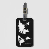 Gepäckanhänger der Weltkarte Elegantes Reisen (Vorderseite Vertikal)