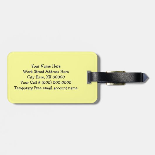 Gepäckanhänger Designer einzigartige Geschenke Rei (Rückseite horizontal)