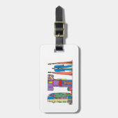 Gepäckanhänger | DETROIT, MI (DTW) (Vorderseite vertikal)