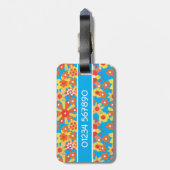 Gepäckanhänger, Ditzy orange Blumenmuster Gepäckanhänger (Rückseite vertikal)