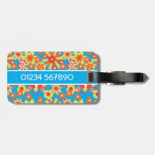 Gepäckanhänger, Ditzy orange Blumenmuster Gepäckanhänger (Rückseite horizontal)