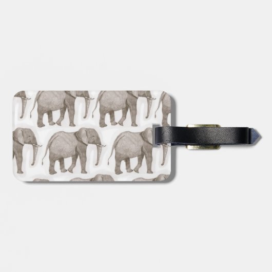 Gepäckanhänger, Elefant Gepäckanhänger (Rückseite horizontal)