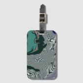 Gepäckanhänger "Emerald Marble Flow" (Vorderseite Vertikal)