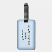 Gepäckanhänger - Entwurf: Blauer Schmetterling (Rückseite vertikal)