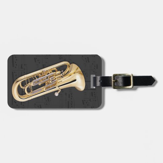 Gepäckanhänger - Euphonium - wählen Sie Farbe (Vorderseite horizontal)